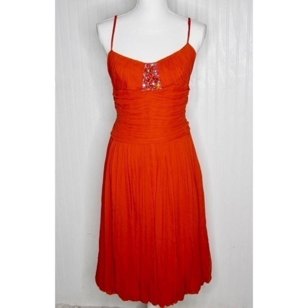 BCBGMaxAzria Silk Ruched Dress Size 12